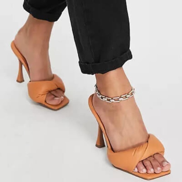 Twist High Heeled Mules - Picture 3 of 9